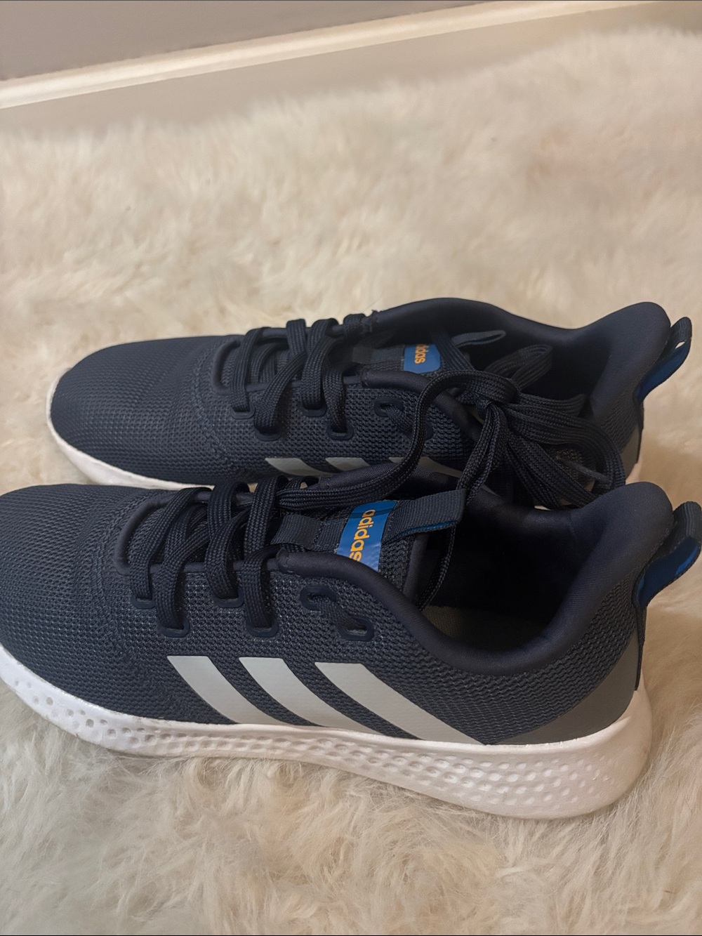 adidas Navy and White Athletic Sneakers